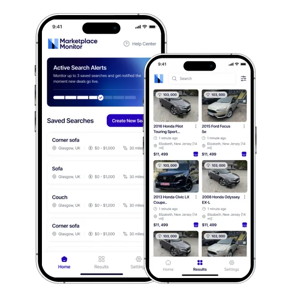 MarketPlaceMonitor product screens